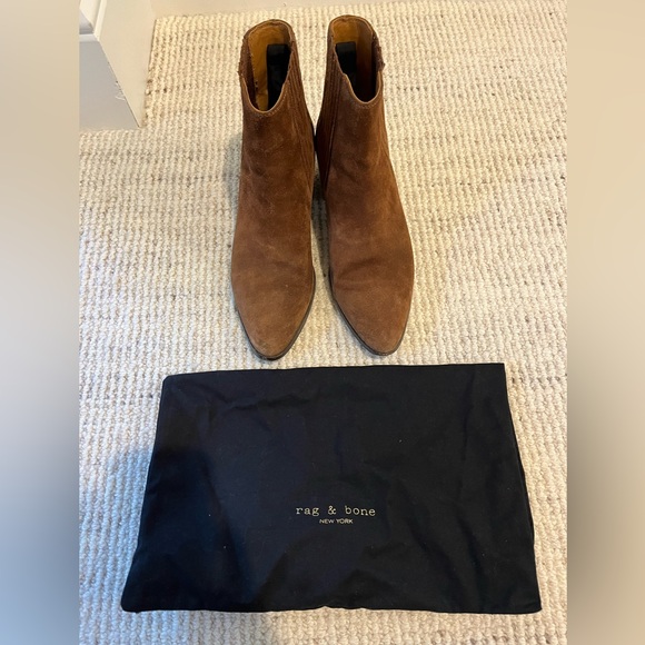rag & bone Brown Suede Ankle Boots - Size EU 41/US 11 - Picture 2 of 5